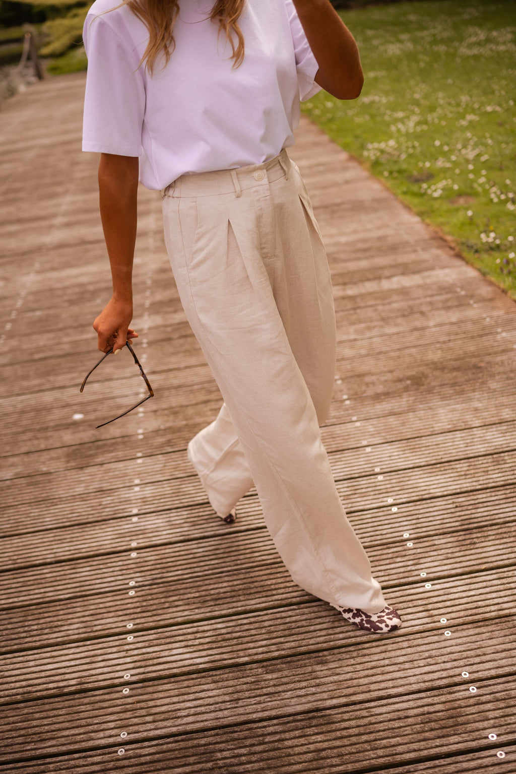 Romuald pants - beige linen