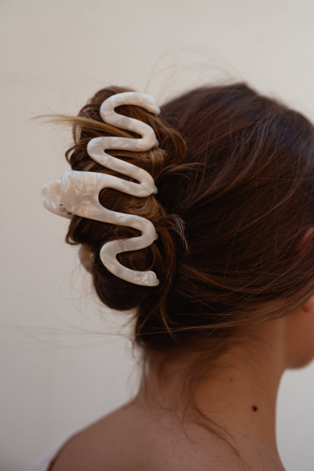 Zig hairclip - ecru 