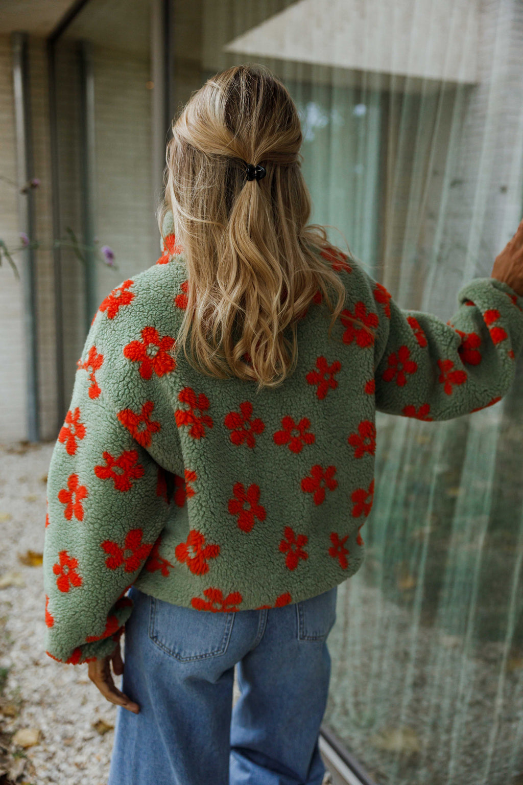 Polaire Sael - kaki et orange