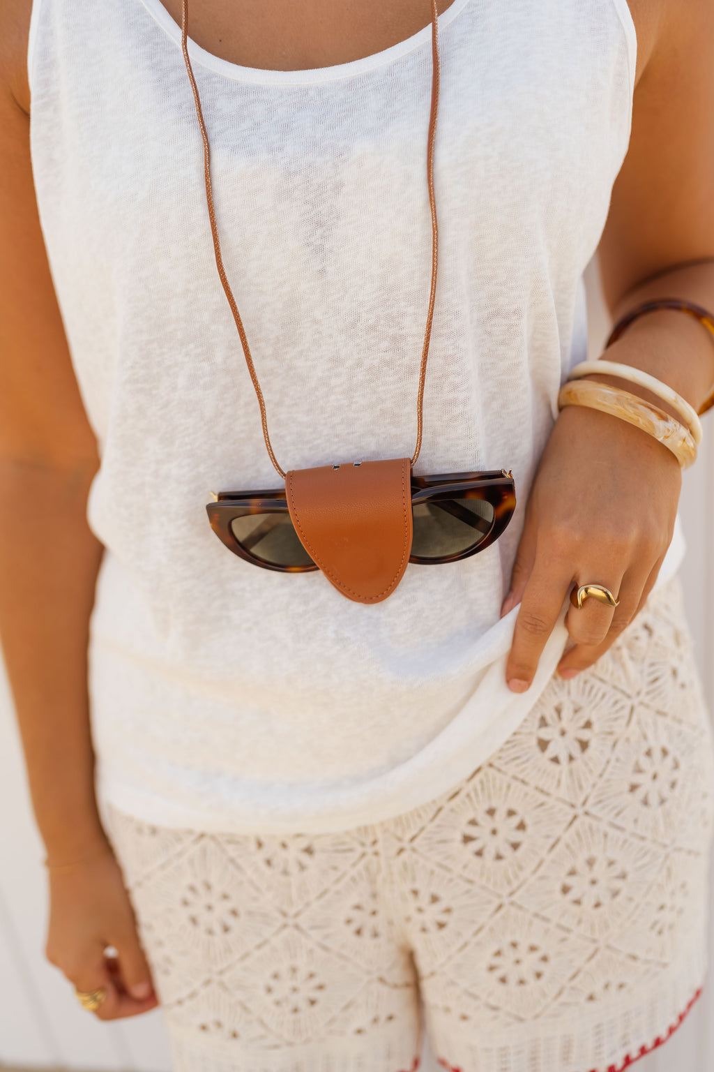 Porte lunette Pavo - camel