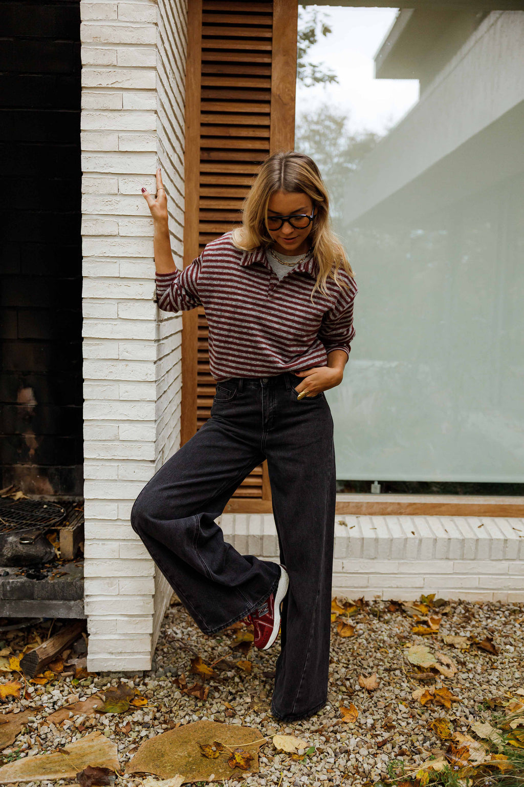 Pull Batista - gris et bordeaux