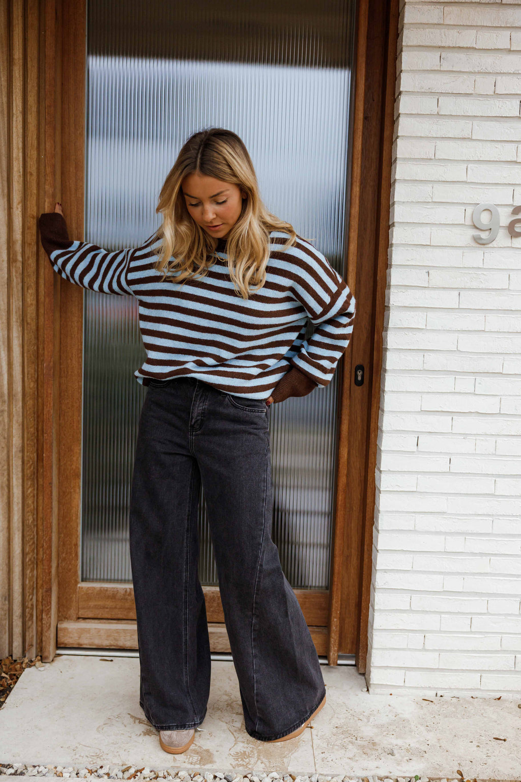 Pull Emilie - brun et bleu