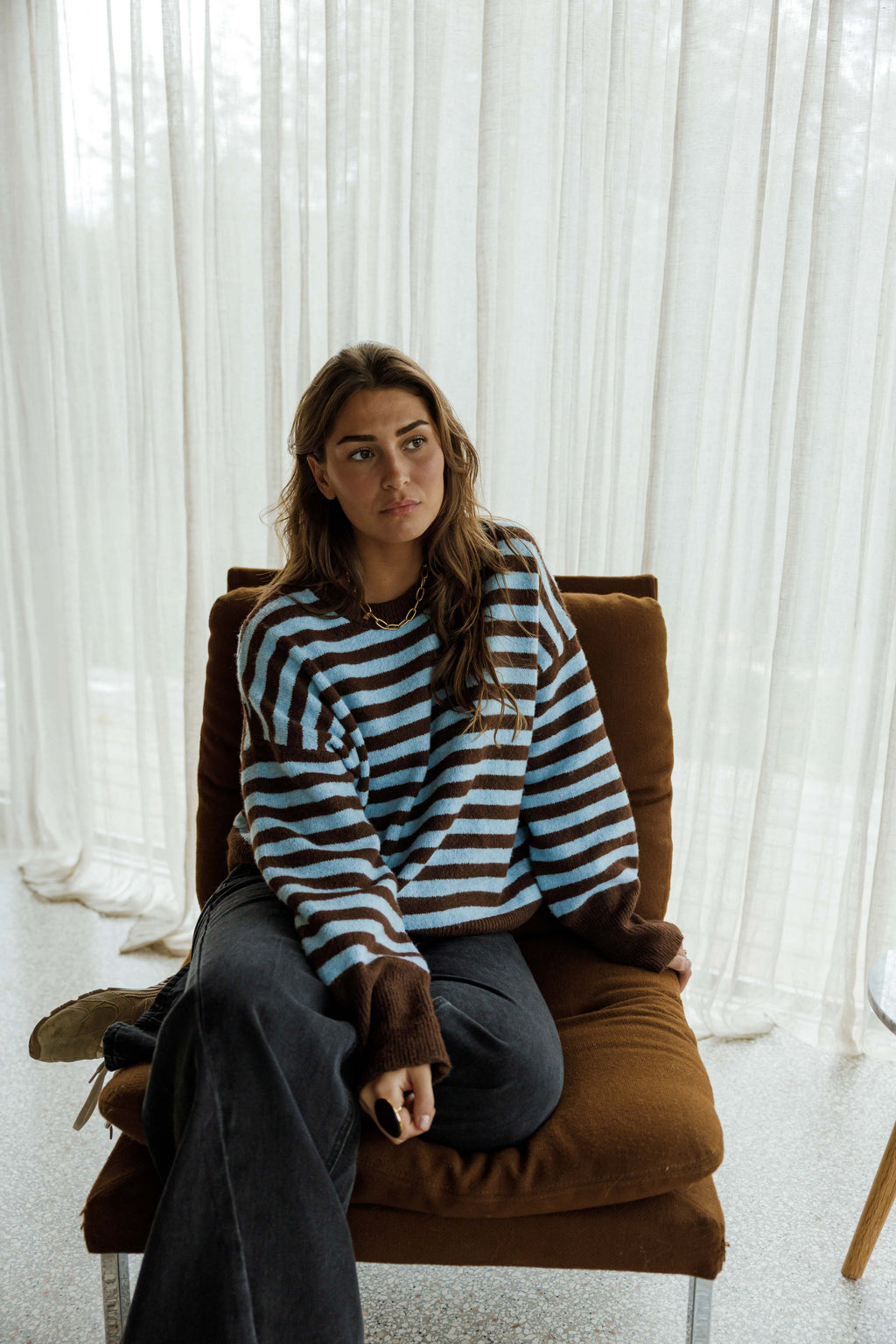 Pull Emilie - brun et bleu