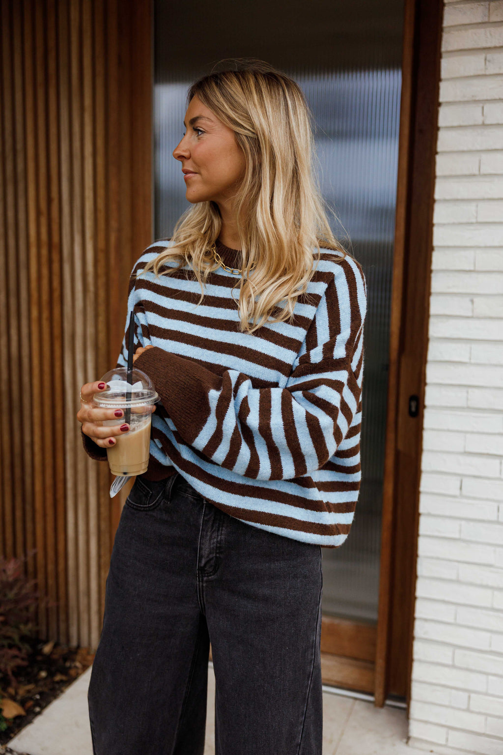 Pull Emilie - brun et bleu