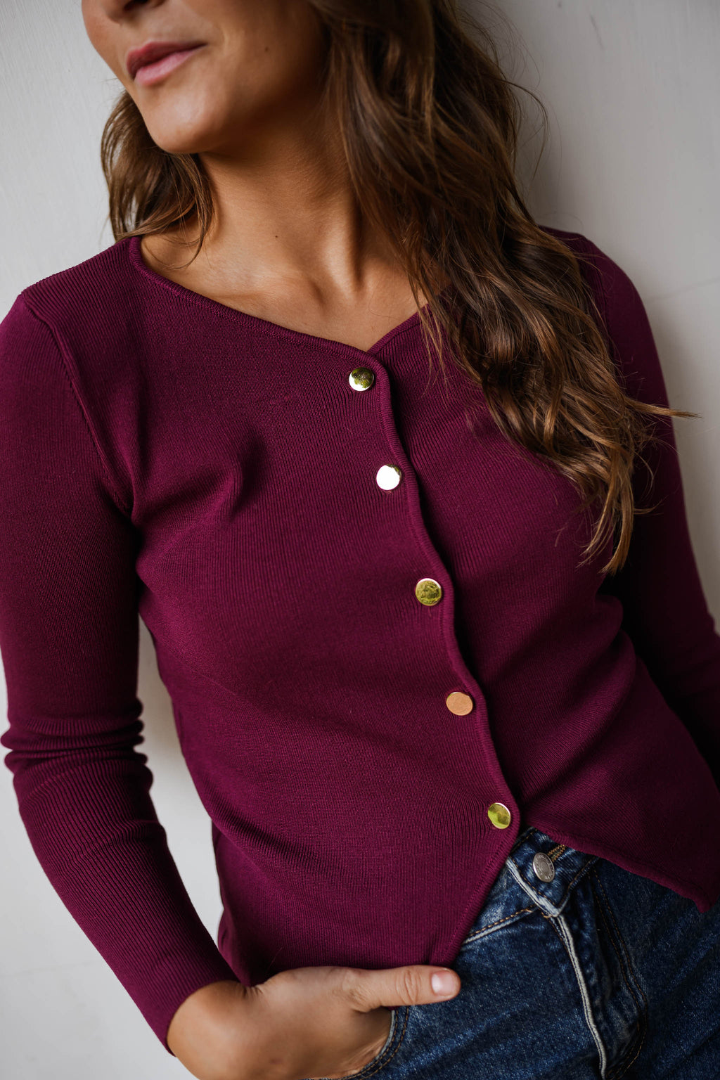 Haby sweater - burgundy