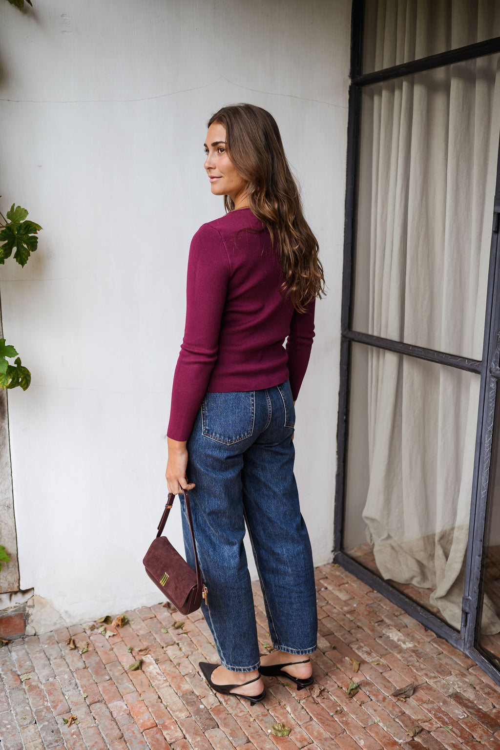 Haby sweater - burgundy