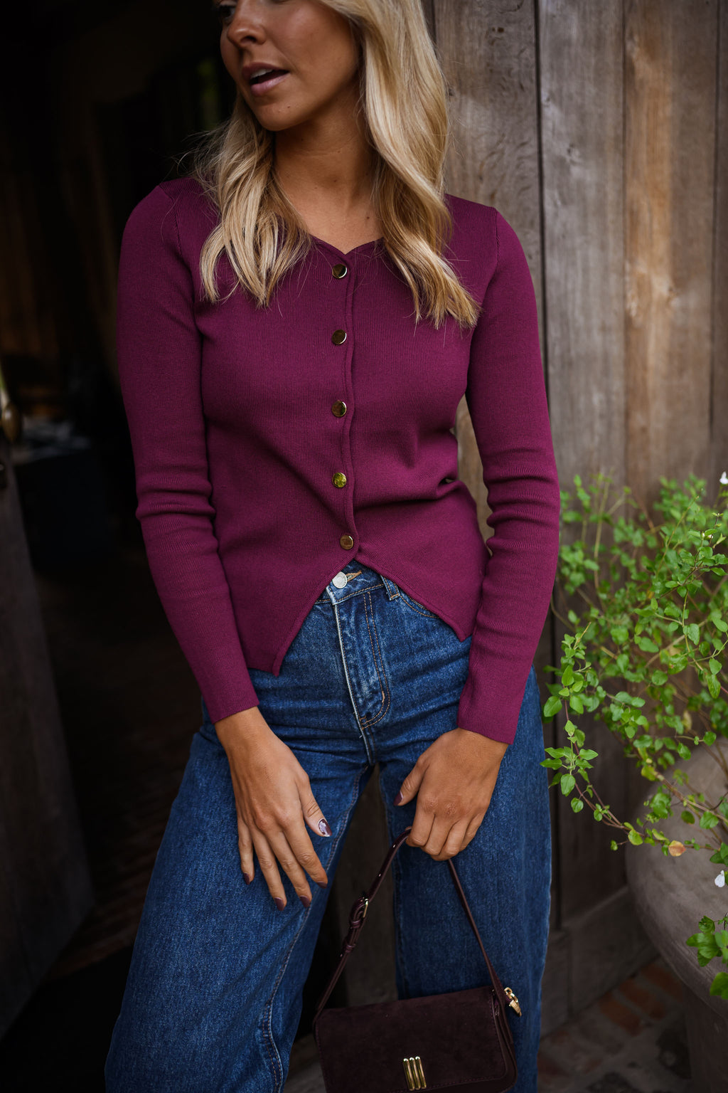 Haby sweater - burgundy