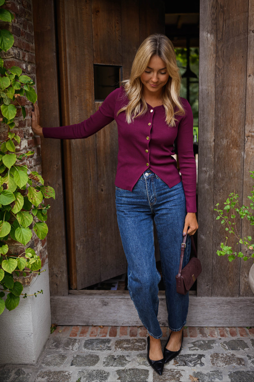 Haby sweater - burgundy