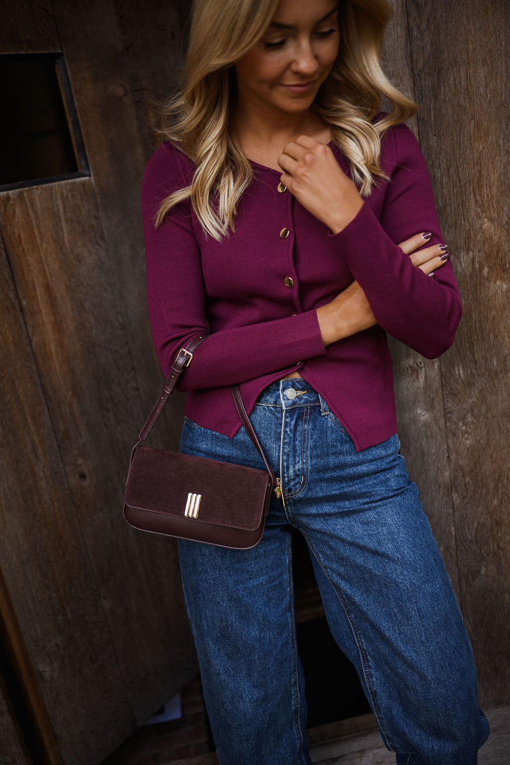 Haby sweater - burgundy