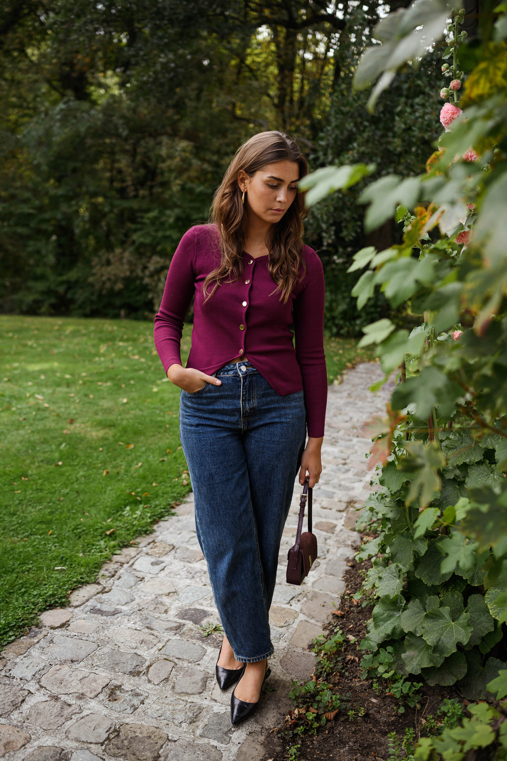 Haby sweater - burgundy