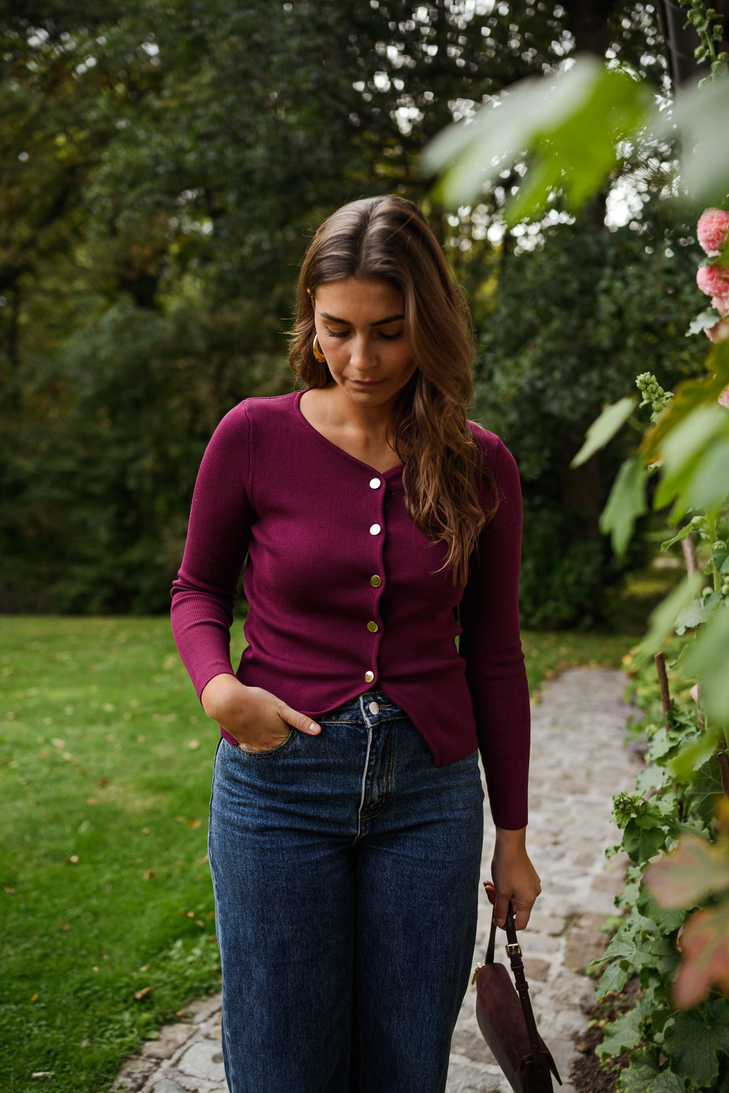 Haby sweater - burgundy
