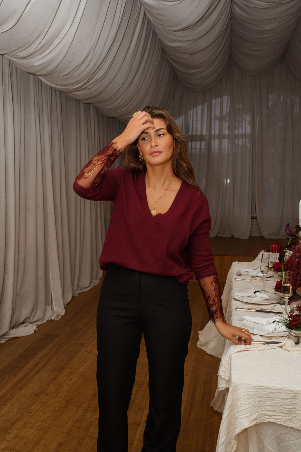 Pull Kala - bordeaux