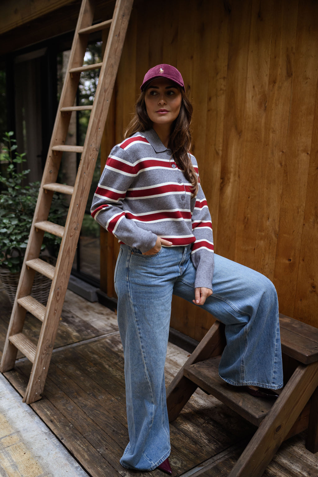 Moha sweater - grey with lines