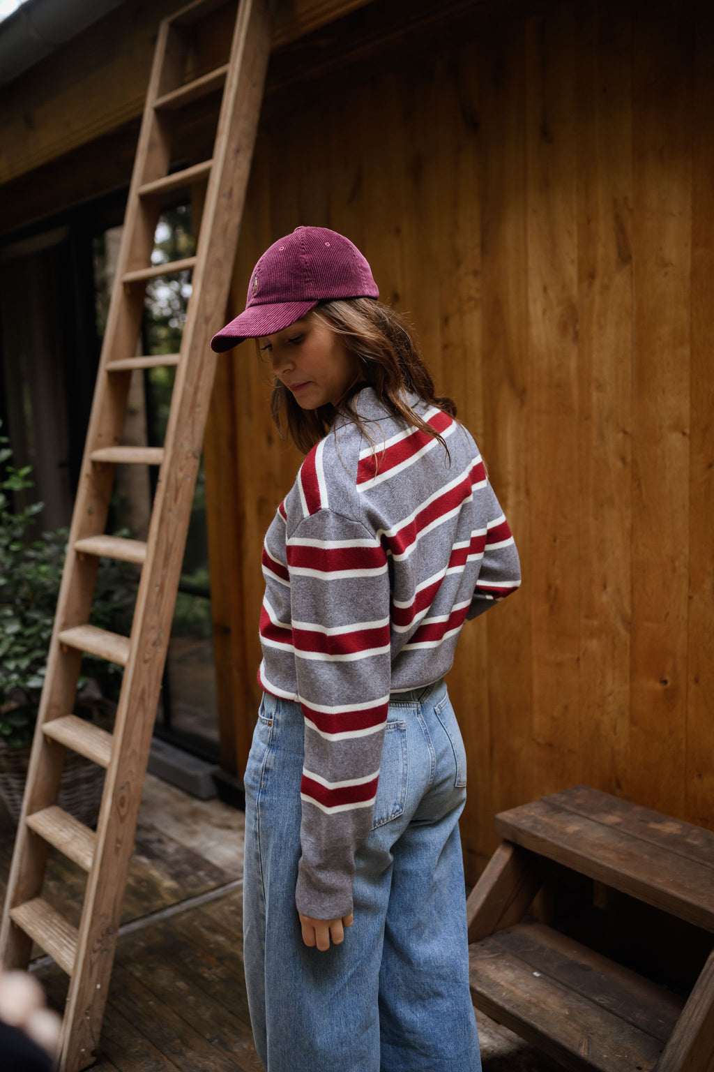 Moha sweater - grey with lines