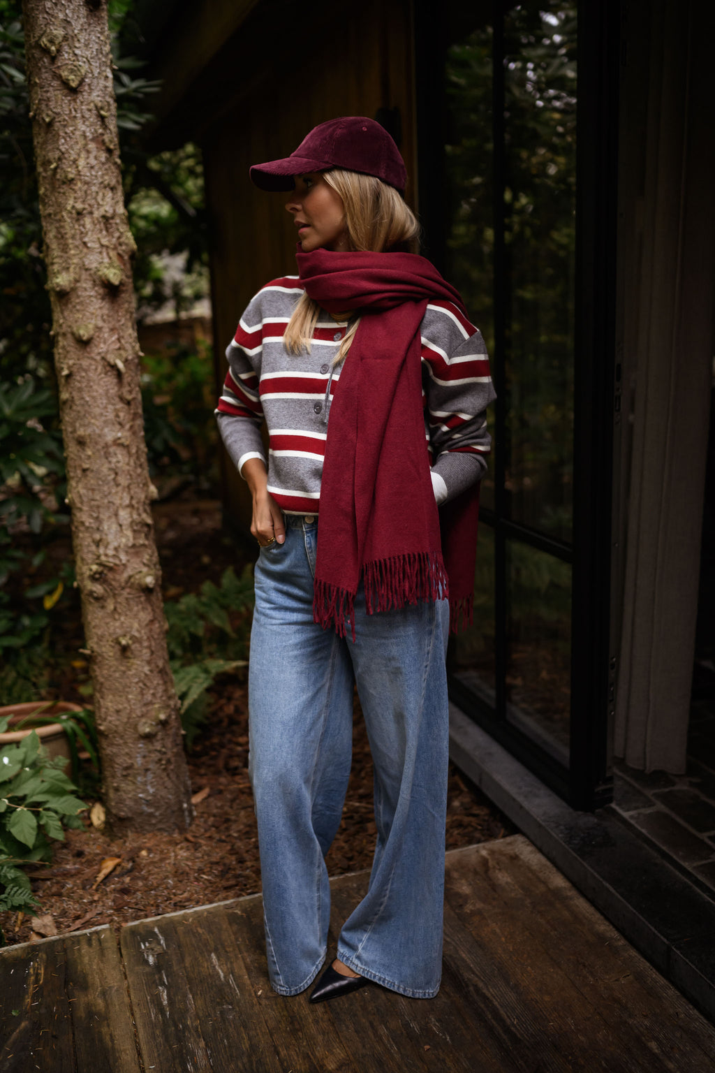 Moha sweater - grey with lines