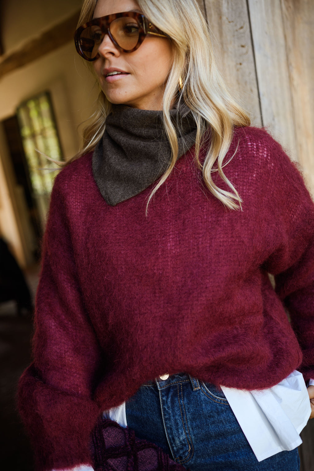 Pieter sweater - burgundy