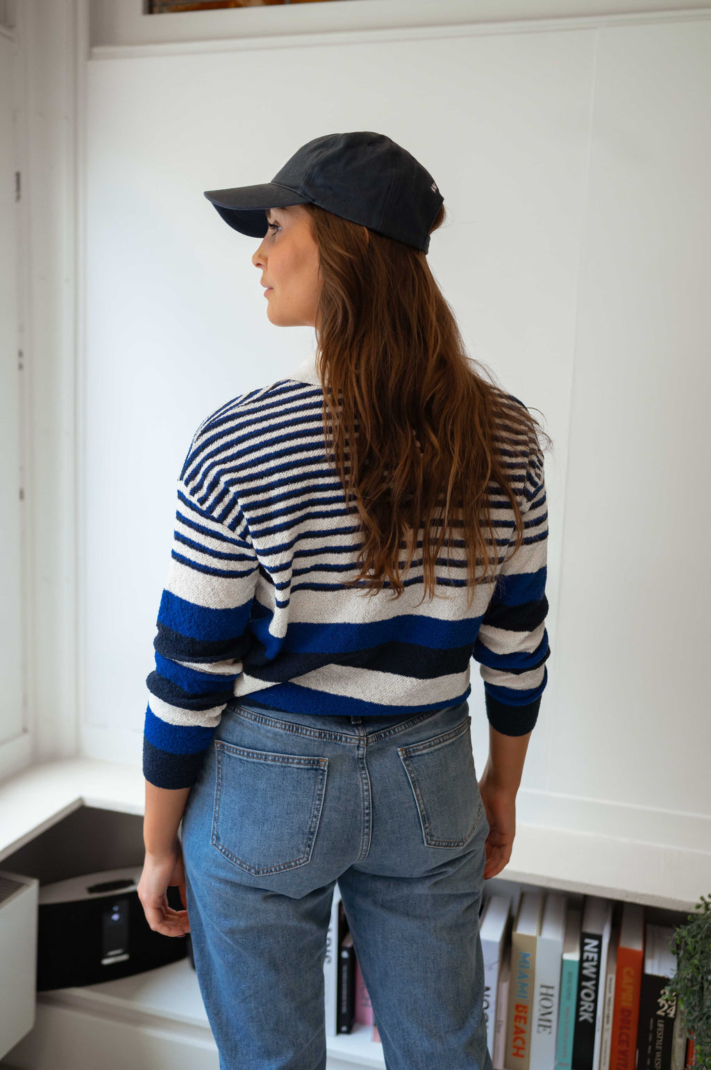 Remi sweater - blue with lines