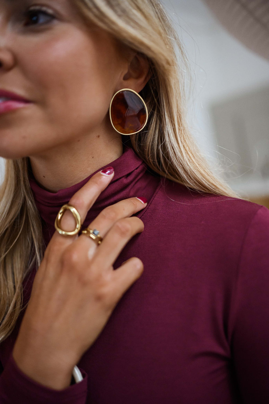 Boucles d'oreilles Louhane - brunes