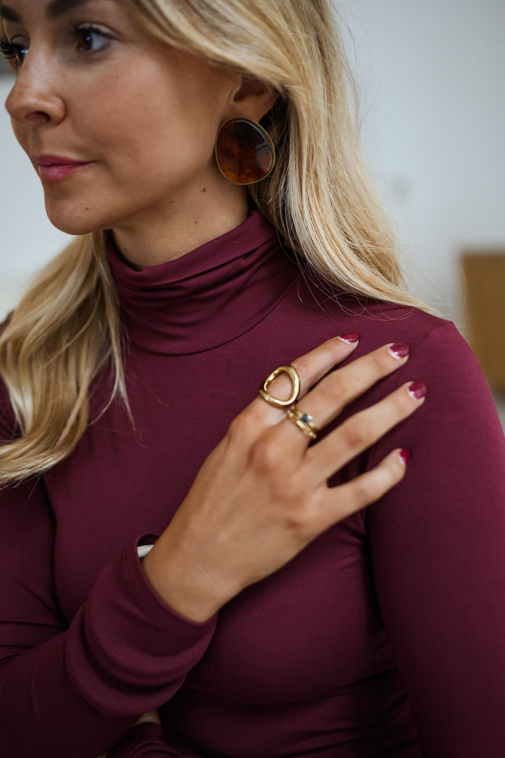 Boucles d'oreilles Louhane - brunes