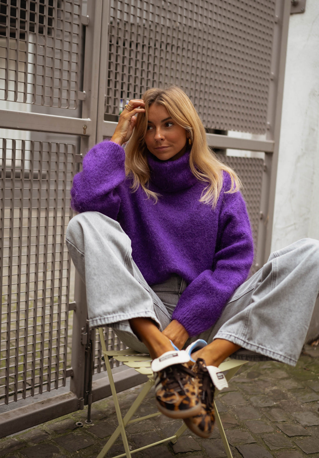 Sylvain Sweater Purple Soft – Easy Clothes - Main Image