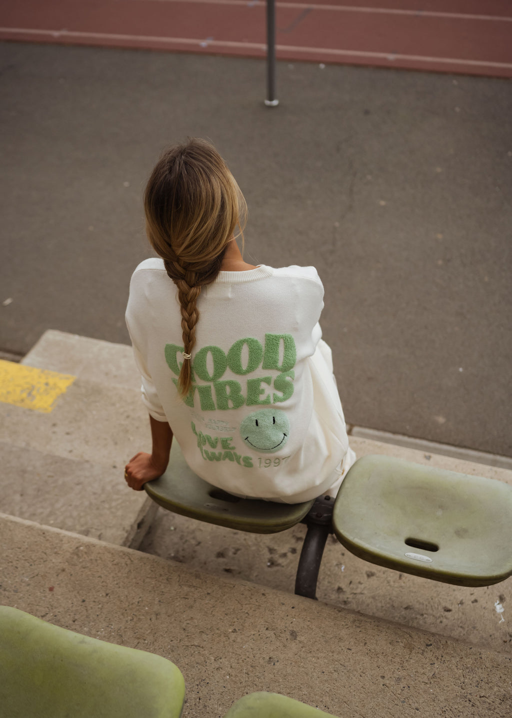 Pull Vibes - écru et vert