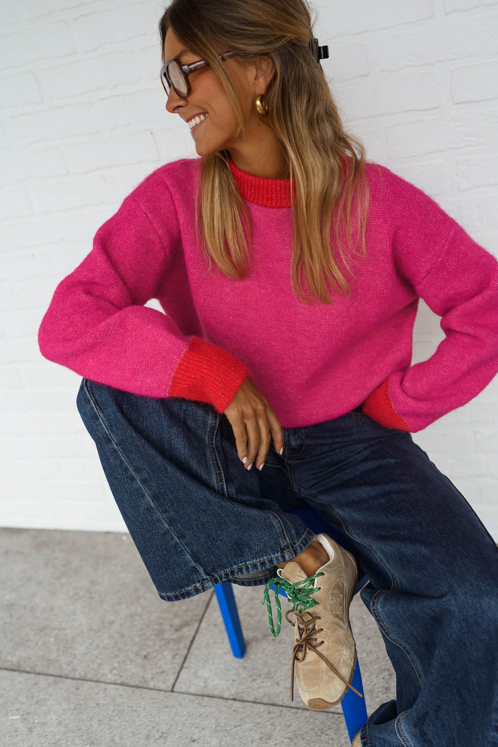 Pull Victoire - Rouge & Rose - Easy Clothes
