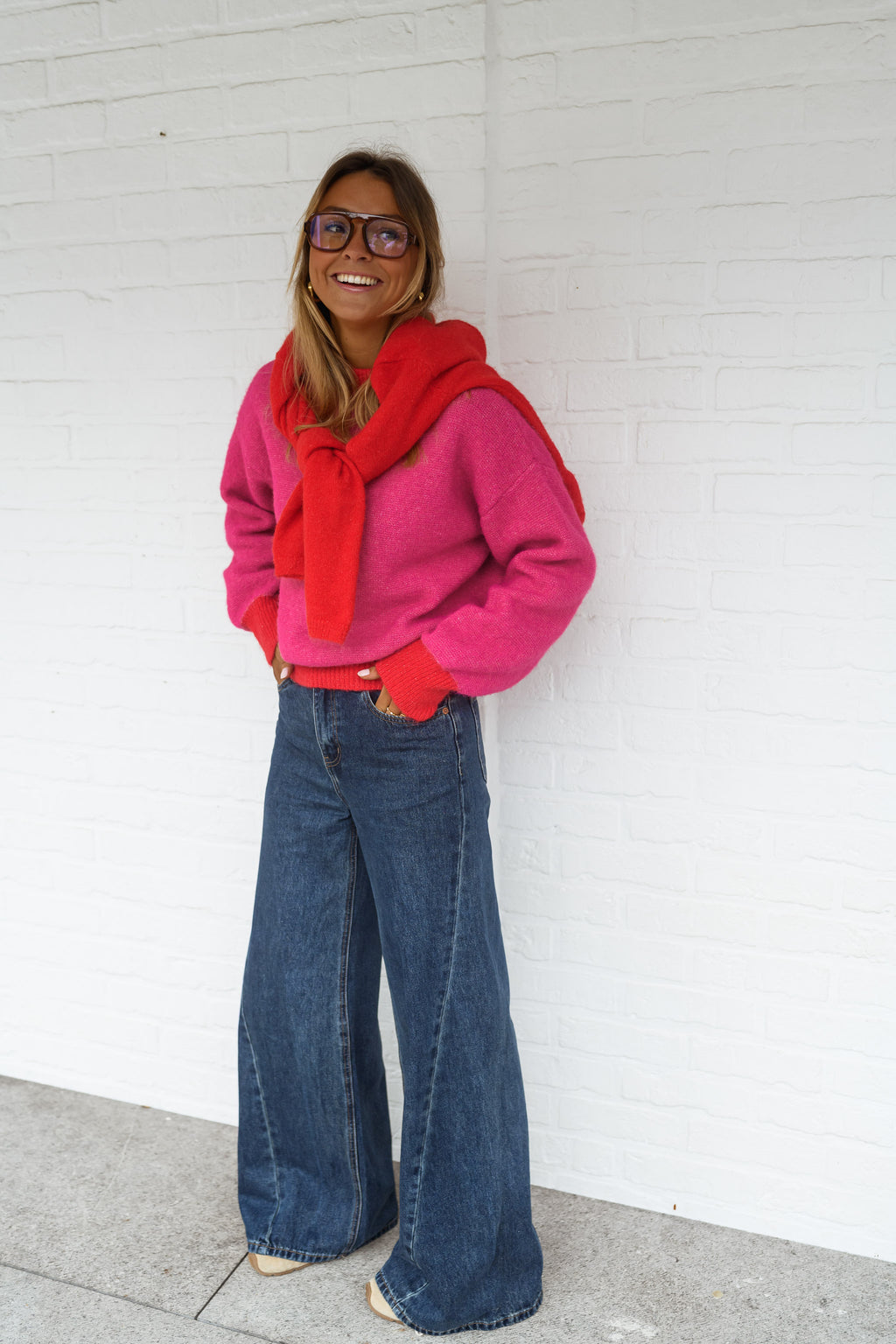 Victoire Rouge Pull Victoire - Rouge & Rose - Easy Clothes