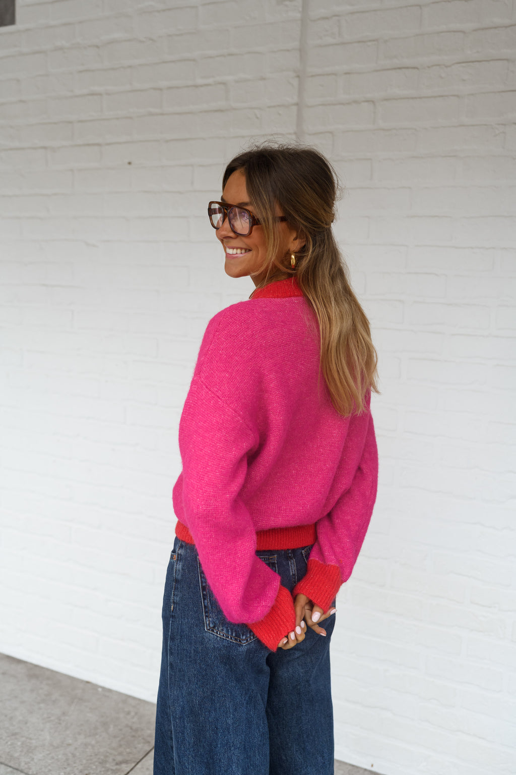 Victoire Rouge Pull Victoire - Rouge & Rose - Easy Clothes