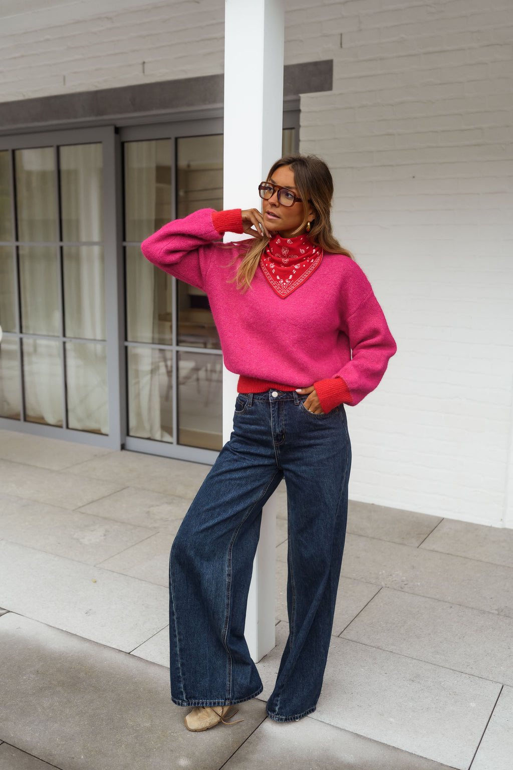 Pull Victoire - Rouge & Rose - Easy Clothes