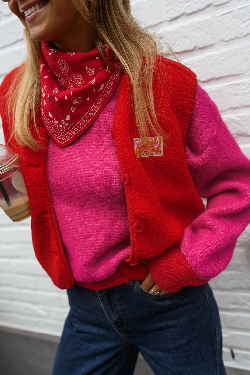 Victoire Rouge Pull Victoire - Rouge & Rose - Easy Clothes