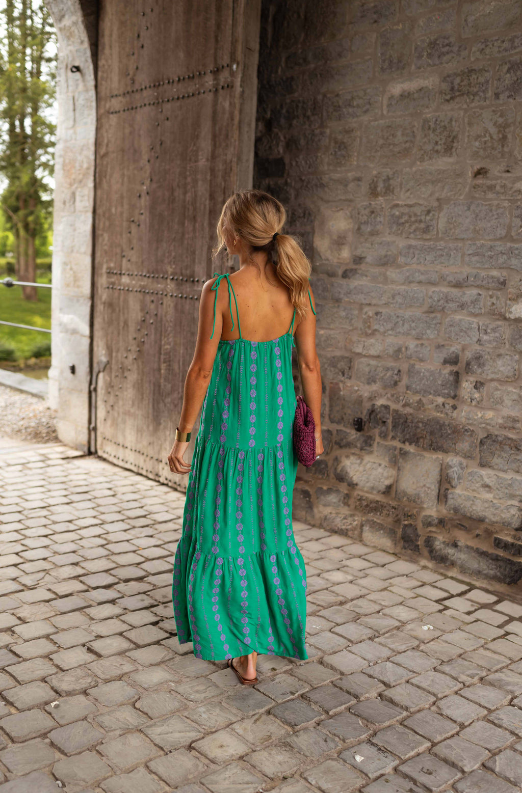 Alyson dress - green and purple