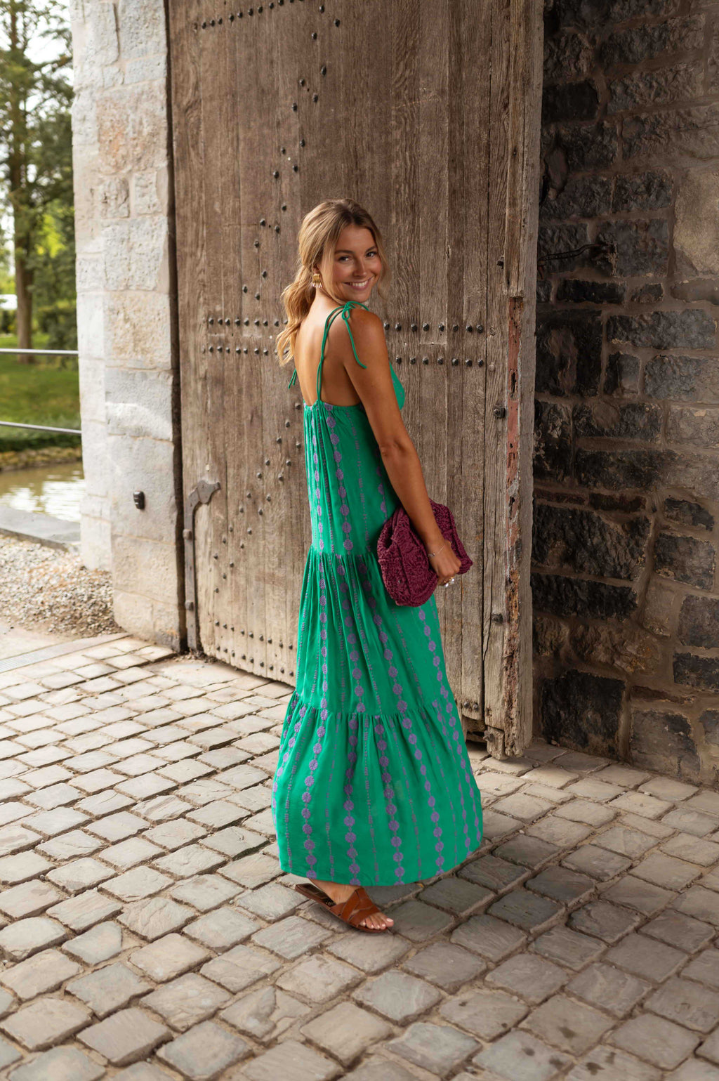 Alyson dress - green and purple