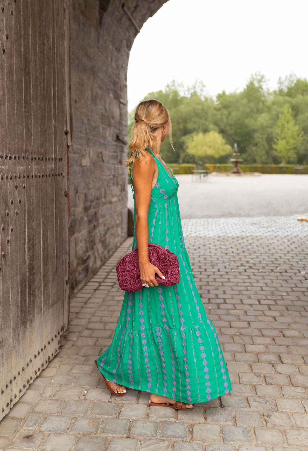 Alyson dress - green and purple
