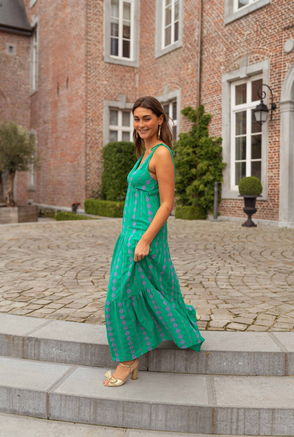 Alyson dress - green and purple