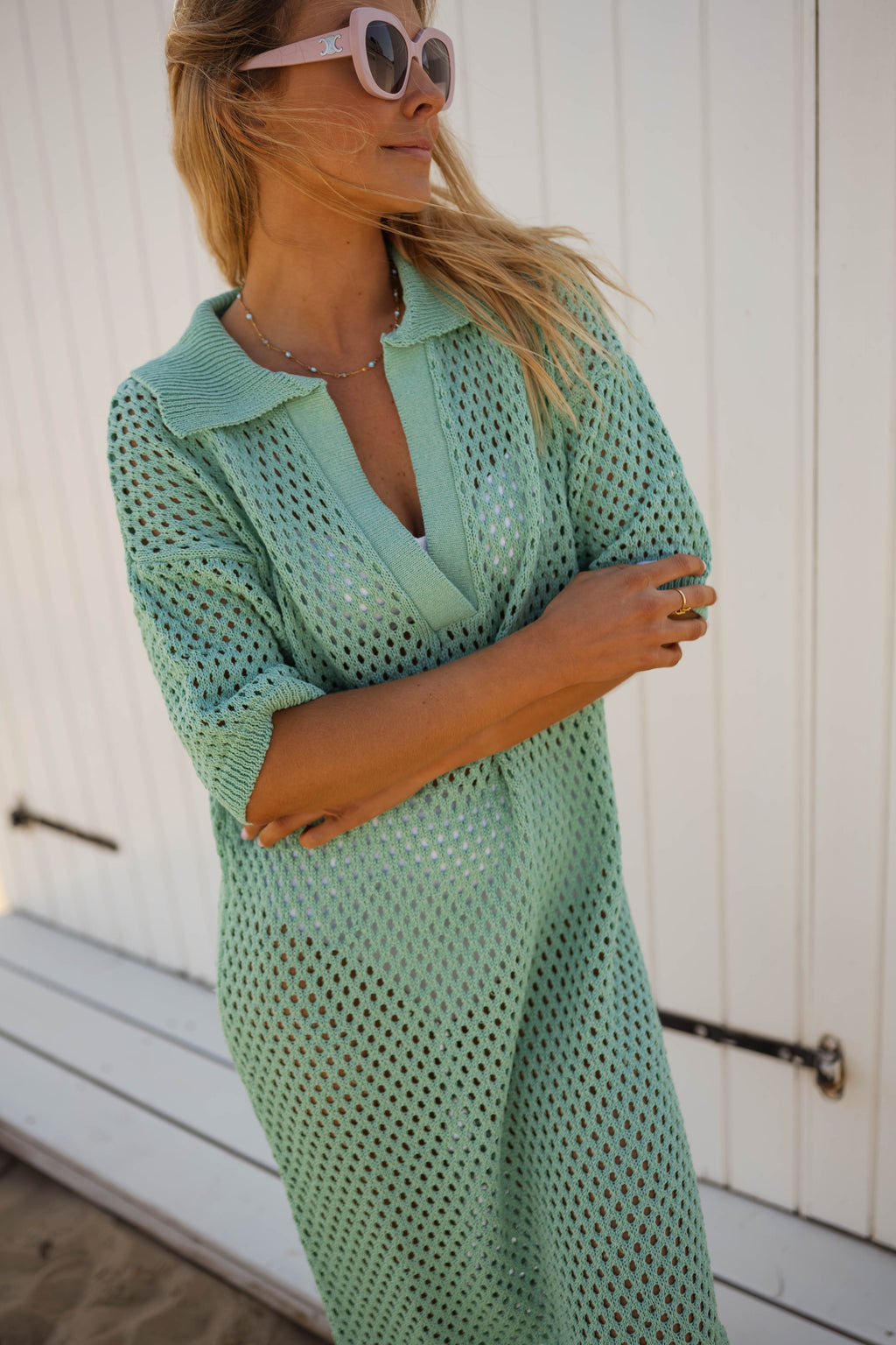 beach dress turquoise Turquoise Blue Kimono Slit Dress, Sexy Double Slit Long Dress, Vacation Outfit, Resort Wear, Long Bohemian Kaftan Beach Dress,