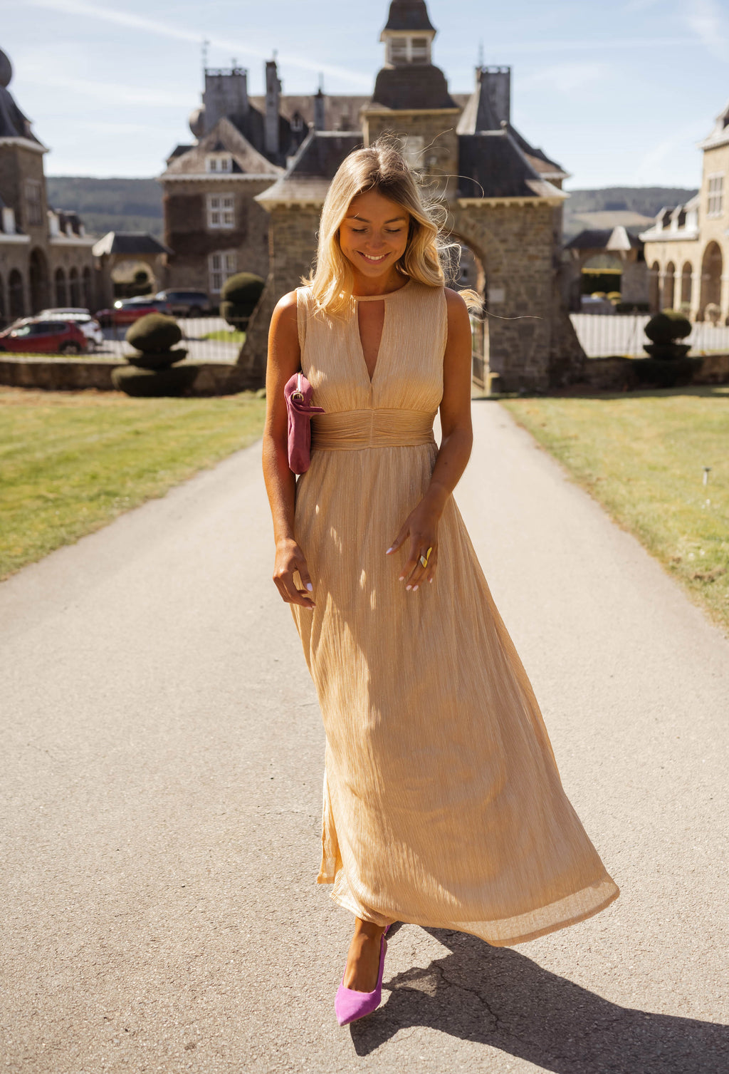 Robe Cloé création - dorée