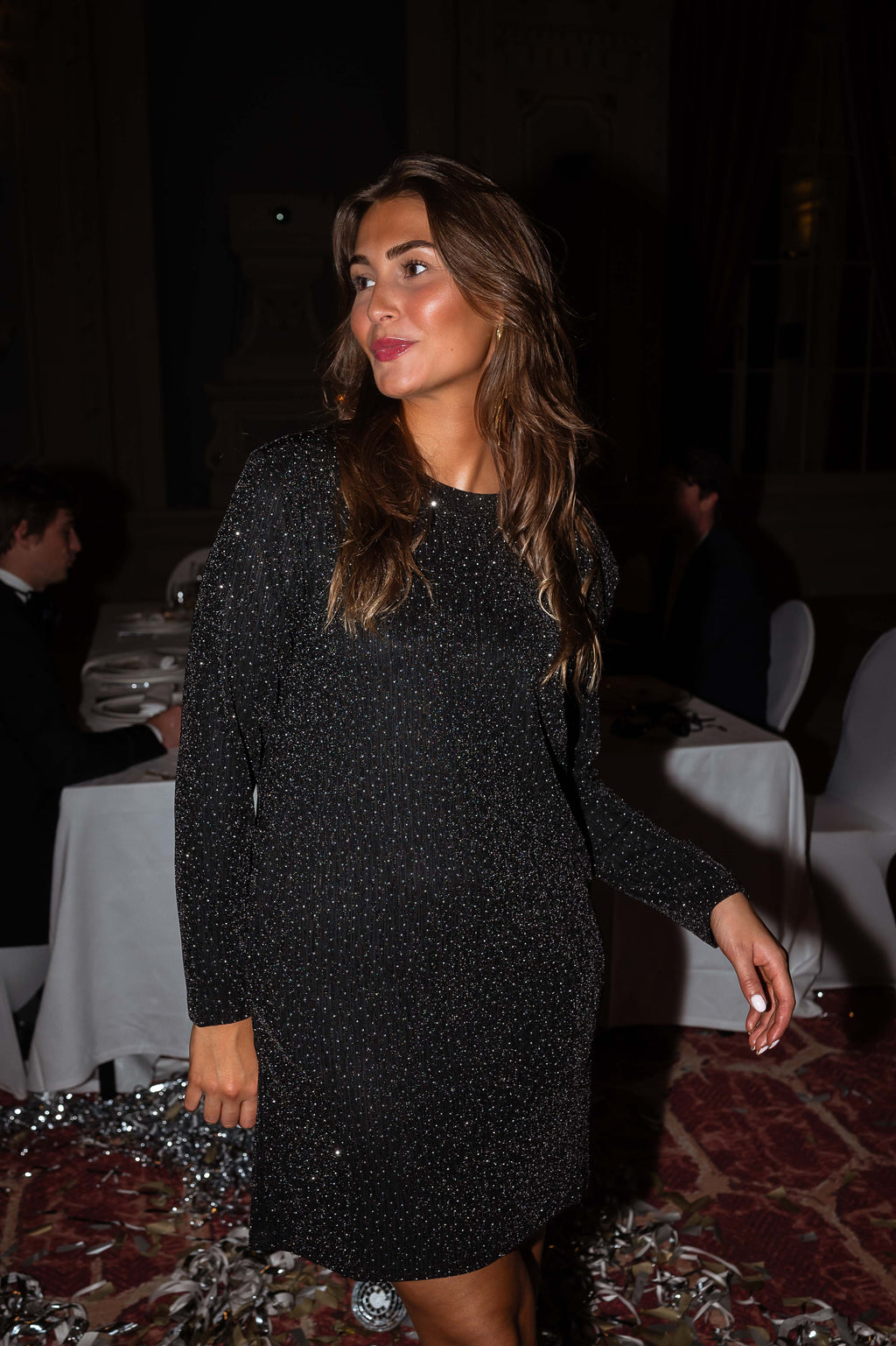 Halia dress - black shiny
