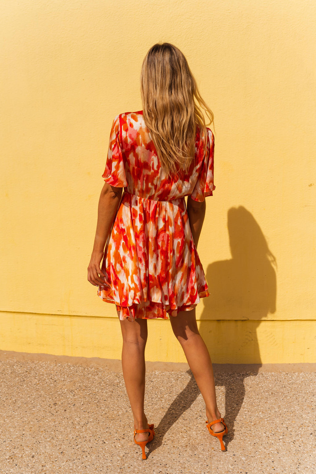 Ophélie dress - pink and orange