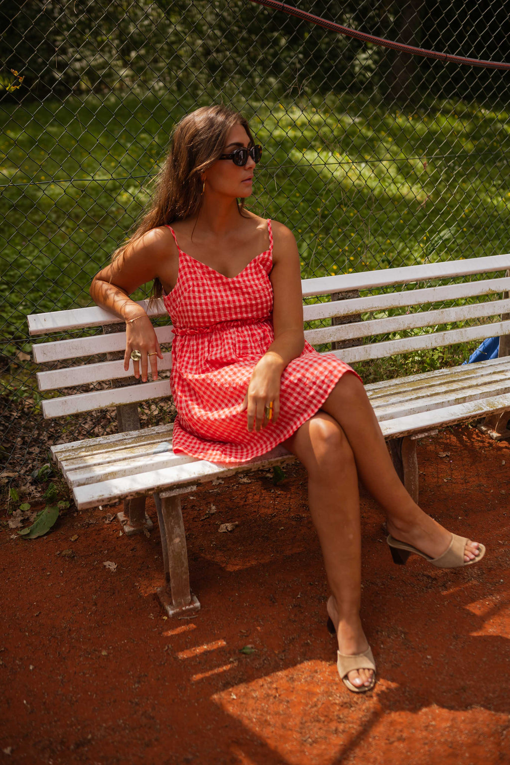 Robe Safia - rouge en vichy