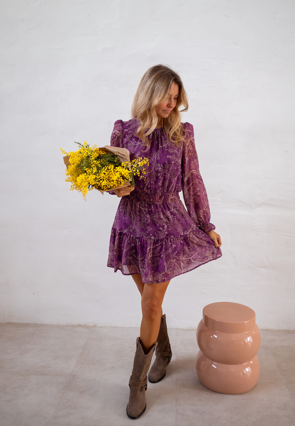 Robe Agnes - mauve