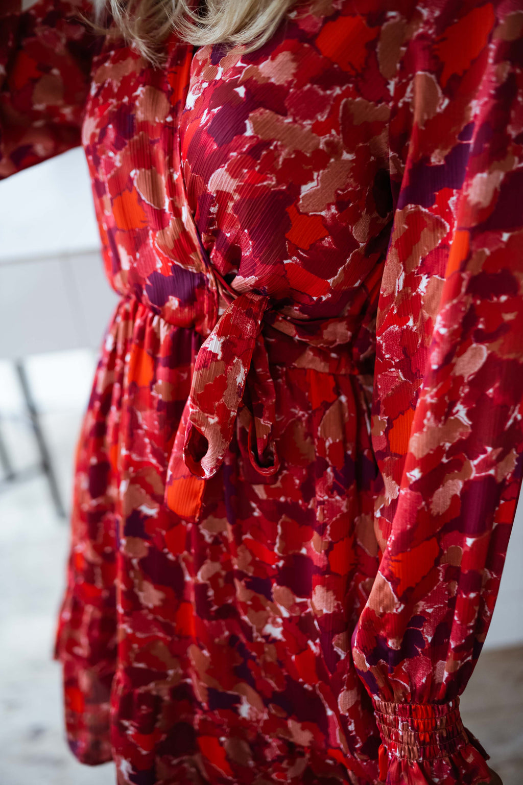 Basha dress - red with patterns