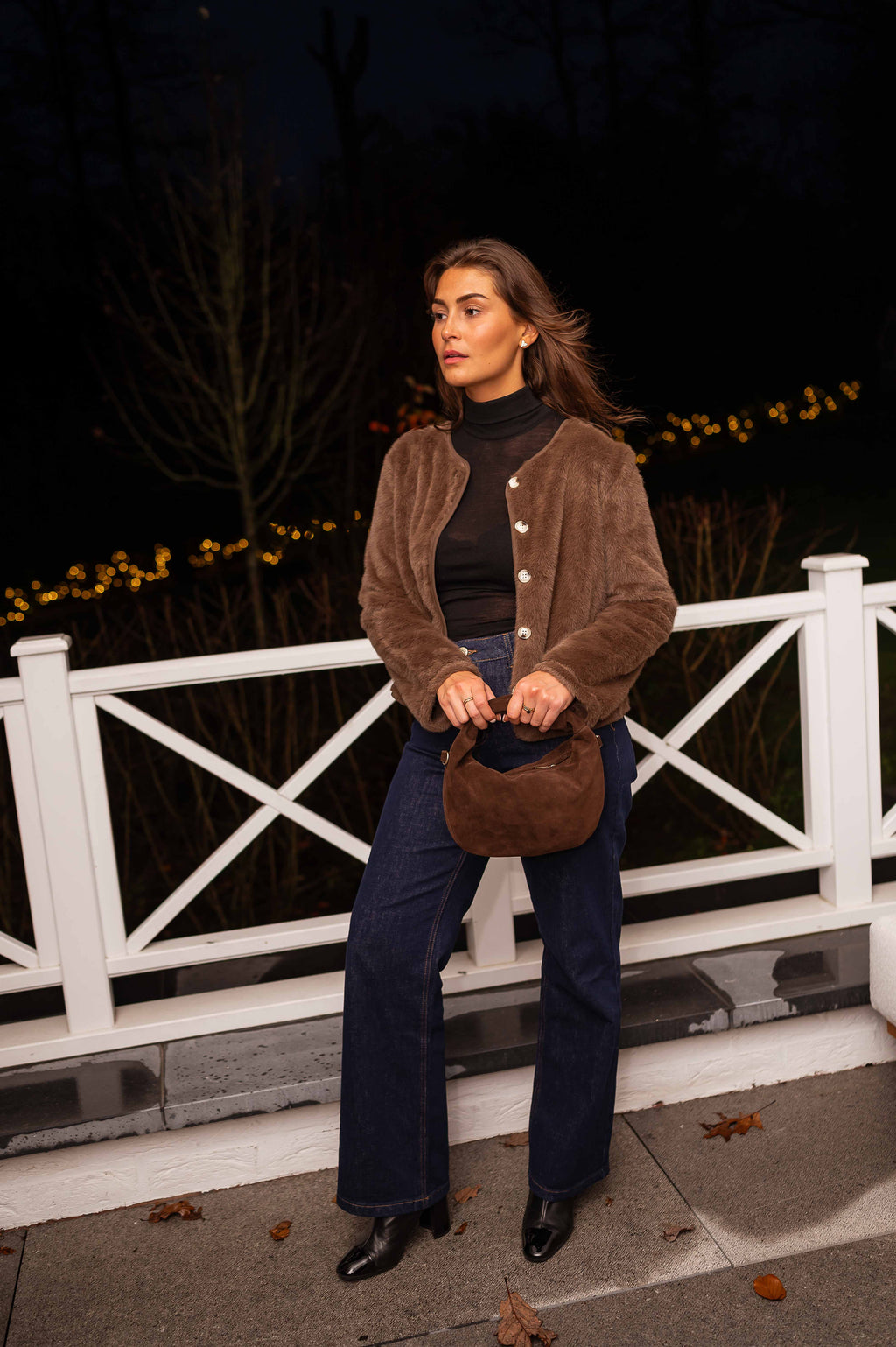 Nella bag - chocolate suede