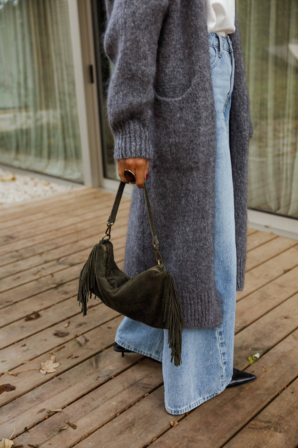 Sac Kasia - kaki à franges