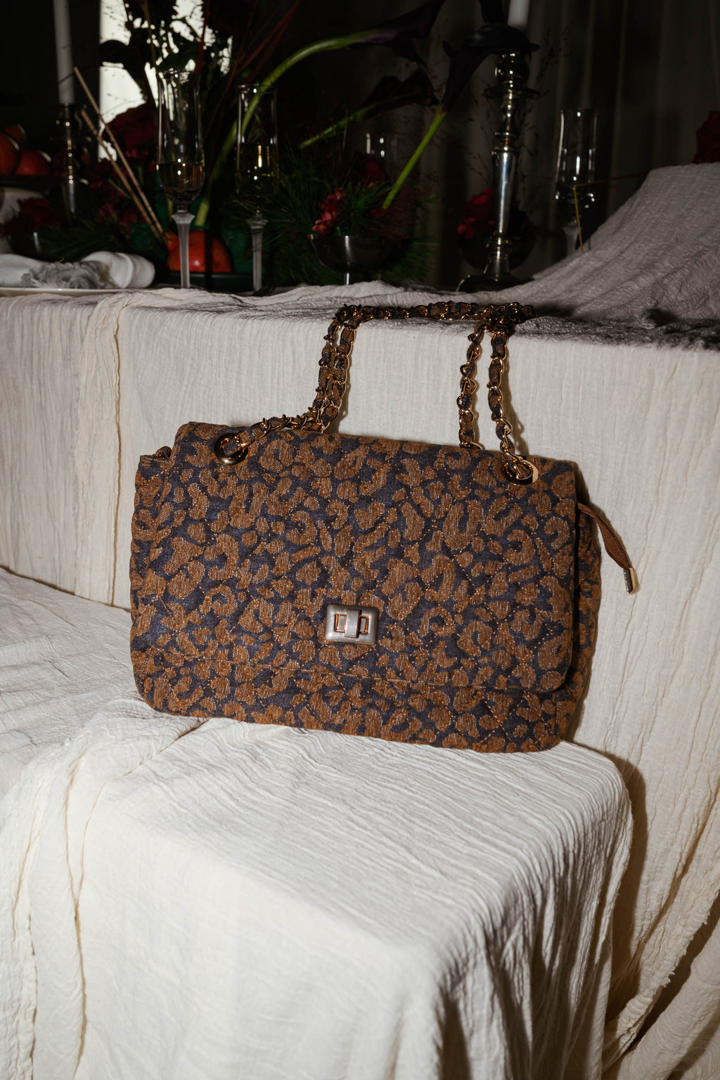Sac Meva - brun à motifs léopard
