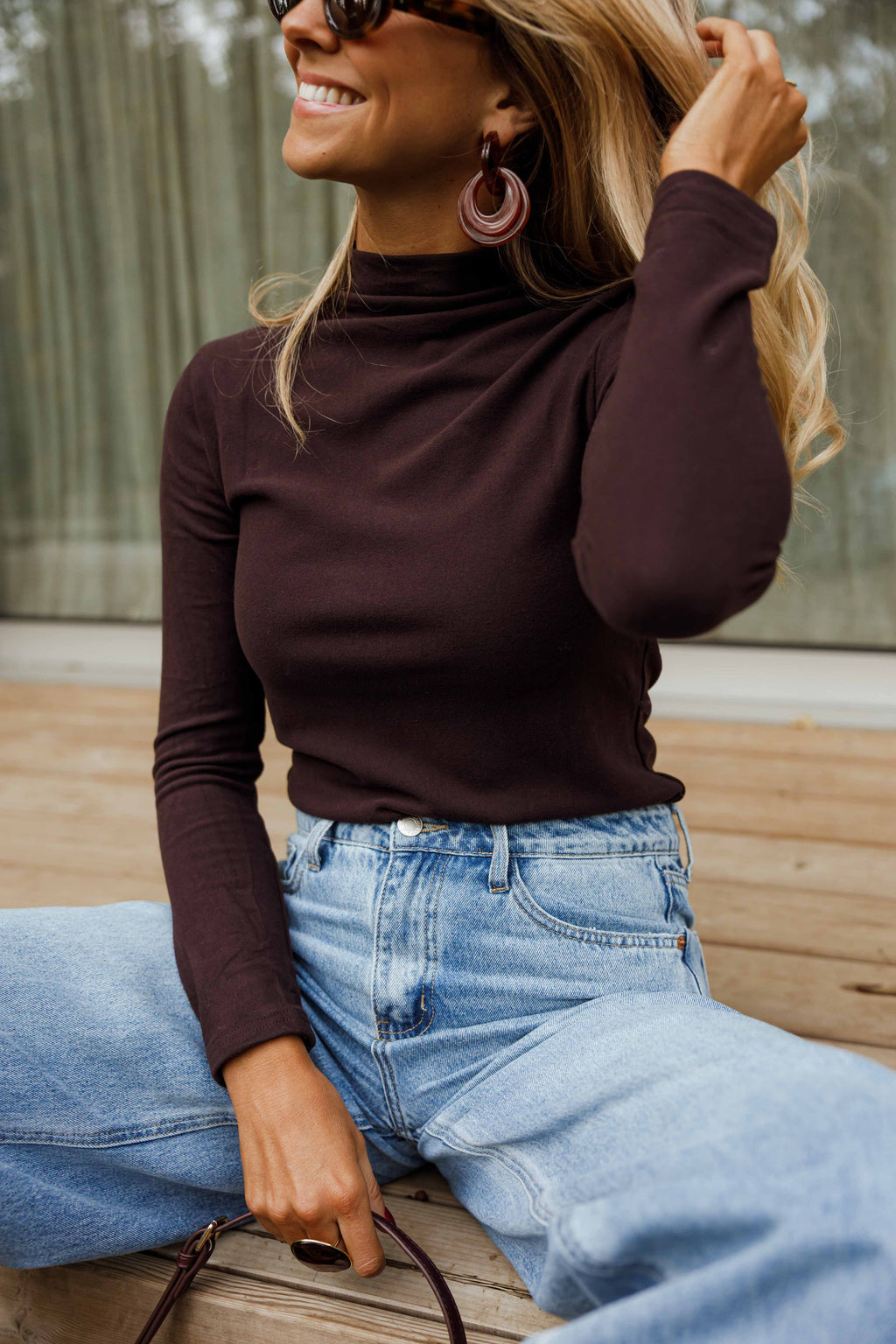 Sous pull Debra - aubergine