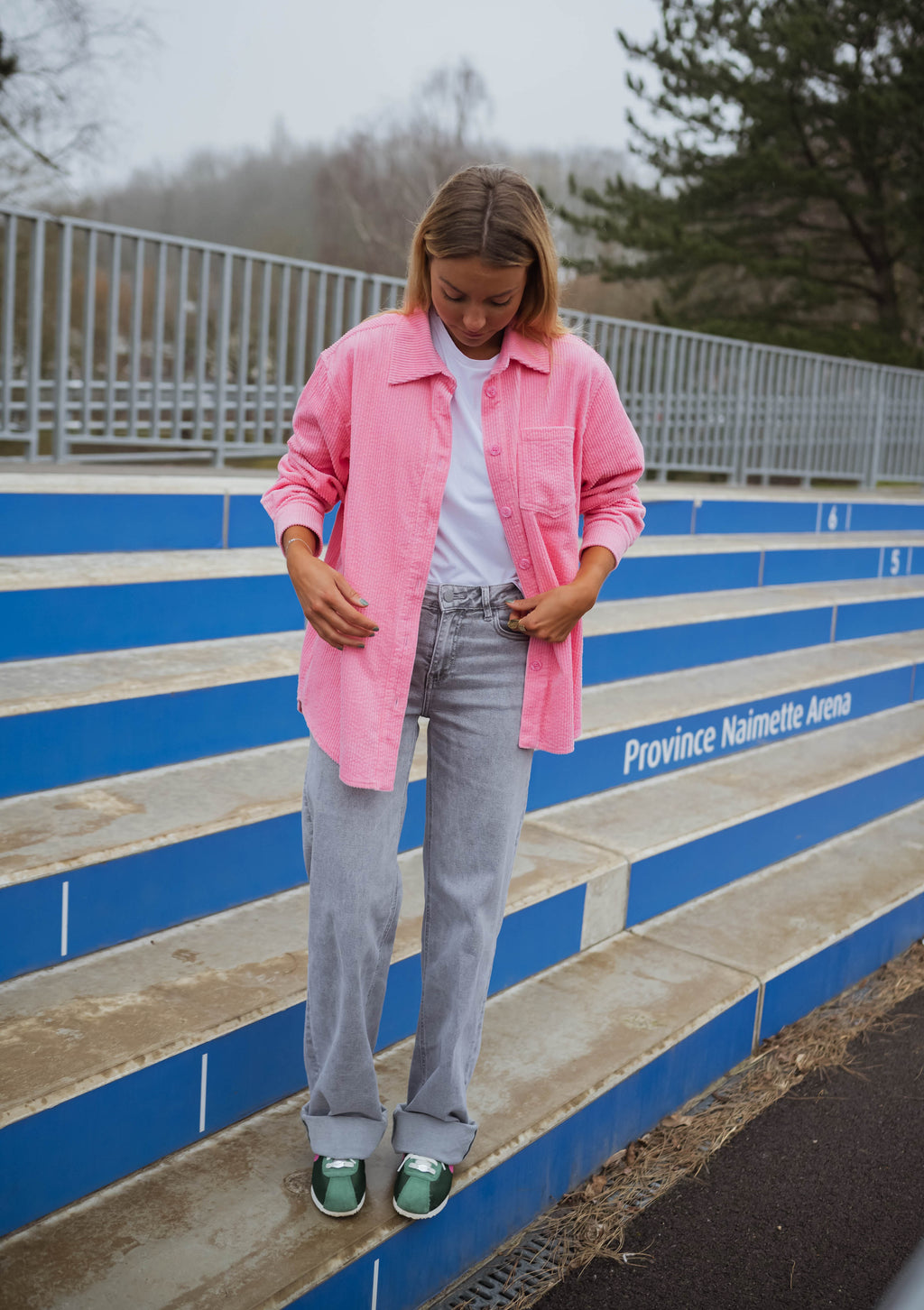 Aurelie overshirt - pink corduroy