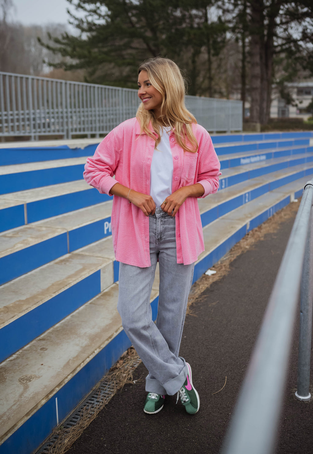 Aurelie overshirt - pink corduroy