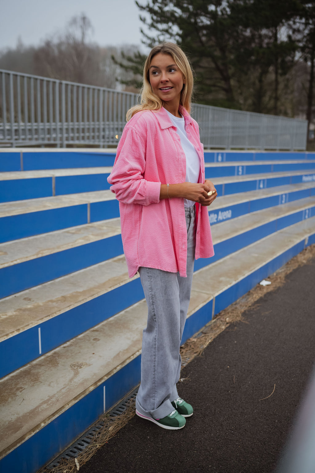 Aurelie overshirt - pink corduroy