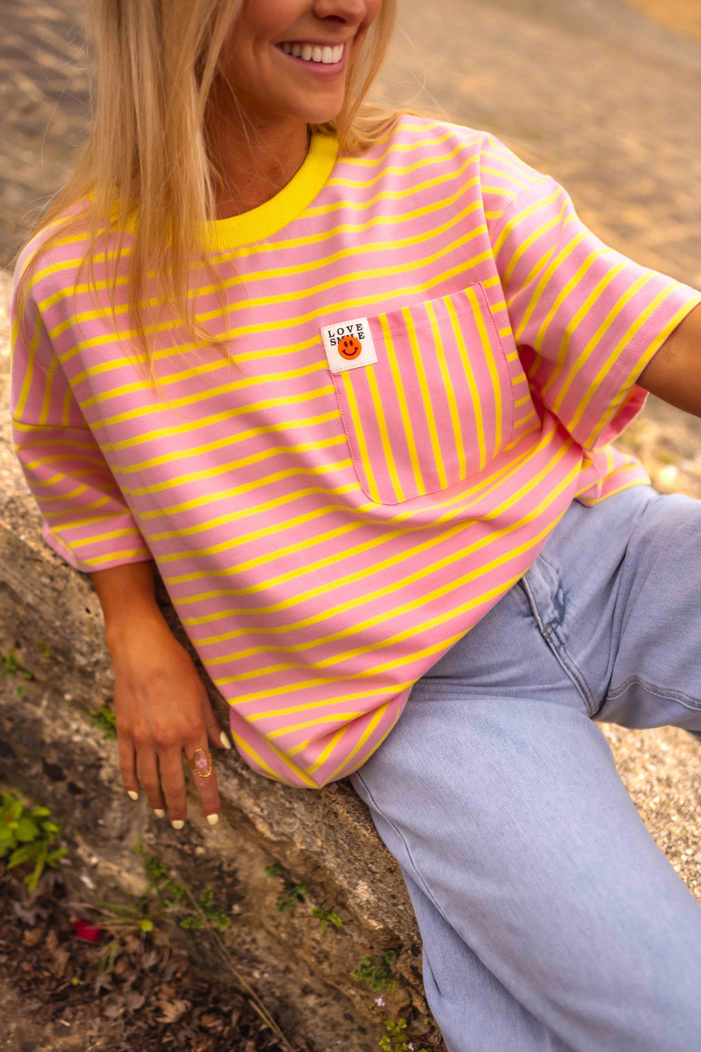 T-shirt Haly - jaune et rose