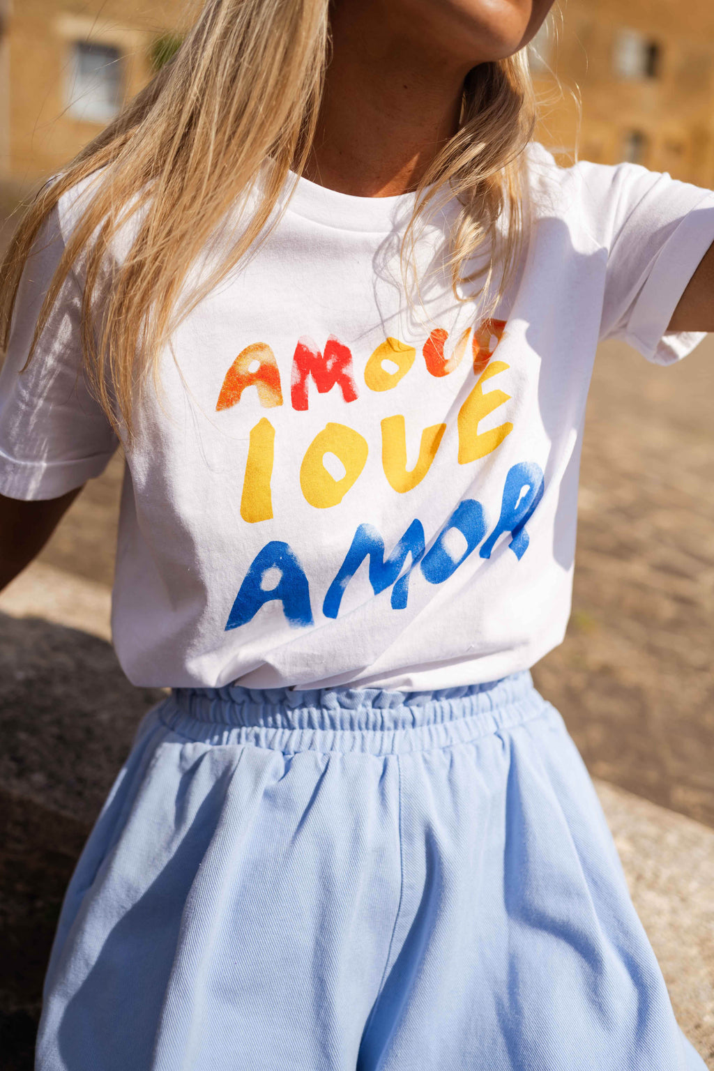 T-shirt Love - écru
